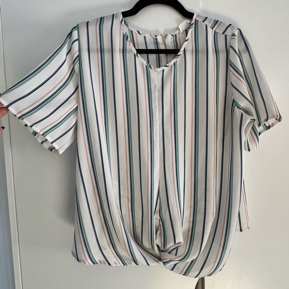 Sienna Sky Multicolor Striped Blouse - Picture 1 of 6